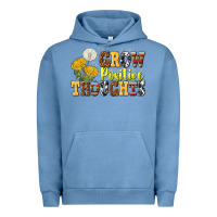 Pigment Pebble Blue grow positive thoughts Urban Hoodie - NancyCooperArtShop