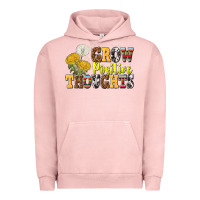 Pigment Salmon grow positive thoughts Urban Hoodie - NancyCooperArtShop