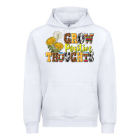 White grow positive thoughts Urban Hoodie - NancyCooperArtShop