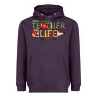 Plum teacher life Heavyweight Hoodie - texasbilliewilder