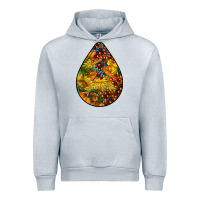Heather Grey Fall Teardrop Urban Hoodie - LillyAllenDesigns