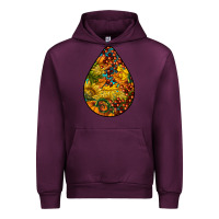 Mauve Wine Fall Teardrop Urban Hoodie - LillyAllenDesigns