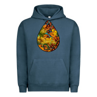 Pigment Midnight Navy Fall Teardrop Urban Hoodie - LillyAllenDesigns