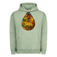 Pigment Oil Green Fall Teardrop Urban Hoodie - LillyAllenDesigns
