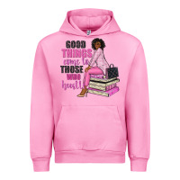 Fuchsia Pink good things come to those who hustle Urban Hoodie - NancyCooperArtShop