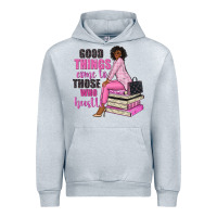 Heather Grey good things come to those who hustle Urban Hoodie - NancyCooperArtShop