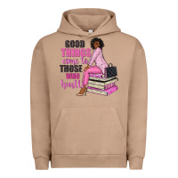 Pigment Burro good things come to those who hustle Urban Hoodie - NancyCooperArtShop
