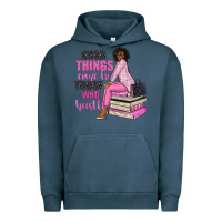 Pigment Midnight Navy good things come to those who hustle Urban Hoodie - NancyCooperArtShop