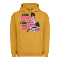 Pigment Peanut Butter good things come to those who hustle Urban Hoodie - NancyCooperArtShop