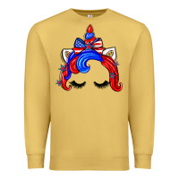 Antique Gold 4th of july unicorn Premium Sweatshirt - Zillion Design Studio