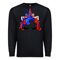 Black 4th of july unicorn Premium Sweatshirt - Zillion Design Studio