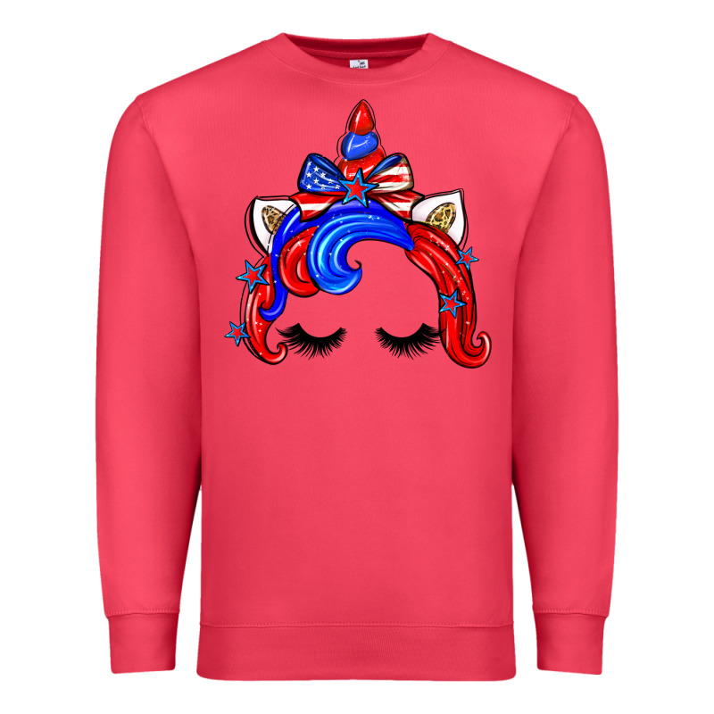 4th Of July Unicorn Premium Sweatshirt by Zillion Design Studio | Teevron