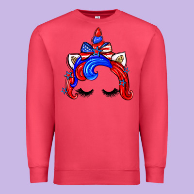 4th Of July Unicorn Premium Sweatshirt Designed By Zillion Design Studio