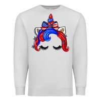 Dove Grey 4th of july unicorn Premium Sweatshirt - Zillion Design Studio
