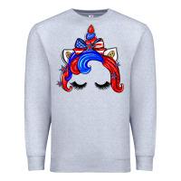 Heather Grey 4th of july unicorn Premium Sweatshirt - Zillion Design Studio
