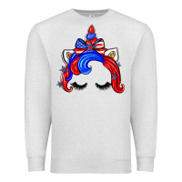 Oatmeal Heather 4th of july unicorn Premium Sweatshirt - Zillion Design Studio