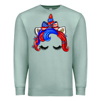 Seafoam 4th of july unicorn Premium Sweatshirt - Zillion Design Studio