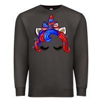 Smoke 4th of july unicorn Premium Sweatshirt - Zillion Design Studio