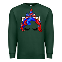 Sports Green 4th of july unicorn Premium Sweatshirt - Zillion Design Studio