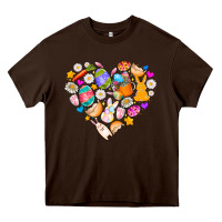 Chocolate Brown Easter Love Heavy Core Tee - CowhideDigitalArt