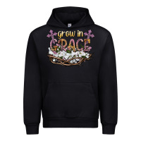 Black grow in grace Urban Hoodie - NancyCooperArtShop