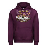 Mauve Wine grow in grace Urban Hoodie - NancyCooperArtShop