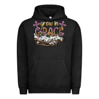 Pigment Black grow in grace Urban Hoodie - NancyCooperArtShop