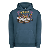 Pigment Midnight Navy grow in grace Urban Hoodie - NancyCooperArtShop