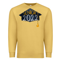 Antique Gold senior 2022 graduation cap Premium Sweatshirt - RanaPortraitStore