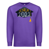 Purple senior 2022 graduation cap Premium Sweatshirt - RanaPortraitStore