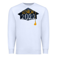 White senior 2022 graduation cap Premium Sweatshirt - RanaPortraitStore