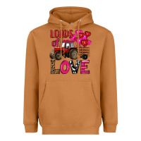 Meerkat valentine's day loads of love tractor with pin heart balloons Heavyweight Hoodie - RanaPortraitStore