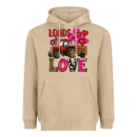 Mushroom valentine's day loads of love tractor with pin heart balloons Heavyweight Hoodie - RanaPortraitStore