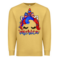 Antique Gold 4th of july 'merica unicorn Premium Sweatshirt - Zillion Design Studio