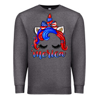 Charcoal Heather 4th of july 'merica unicorn Premium Sweatshirt - Zillion Design Studio
