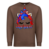 Chestnut 4th of july 'merica unicorn Premium Sweatshirt - Zillion Design Studio