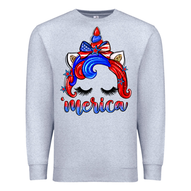 4th Of July 'merica Unicorn Premium Sweatshirt by Zillion Design Studio | Teevron