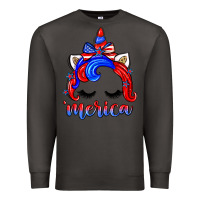 Smoke 4th of july 'merica unicorn Premium Sweatshirt - Zillion Design Studio