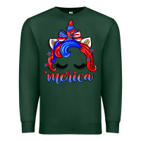 Sports Green 4th of july 'merica unicorn Premium Sweatshirt - Zillion Design Studio