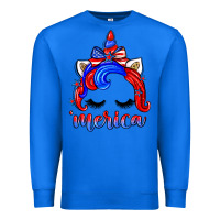 True Royal 4th of july 'merica unicorn Premium Sweatshirt - Zillion Design Studio