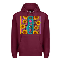 Burgundy madre cinco de mayo Premium Hoodie - Artiststas