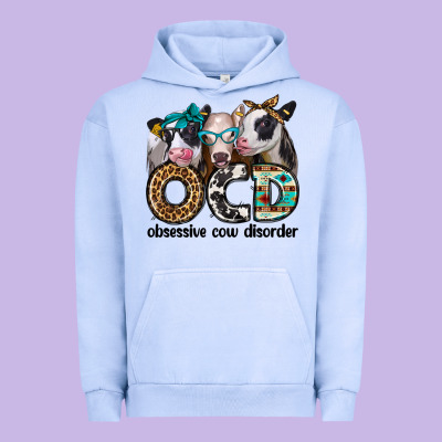 Ocd Obsessive Cow Disorder Urban Hoodie Designed By Jasminsmagicworld
