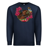 Navy western serape horseshoe Premium Sweatshirt - RanaPortraitStore