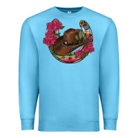 Ocean Blue western serape horseshoe Premium Sweatshirt - RanaPortraitStore