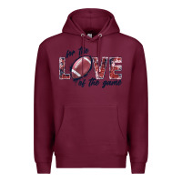Burgundy football love of the game Premium Hoodie - JahusDesignShop