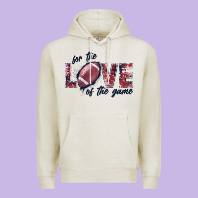 Football Love Of The Game Premium Hoodie Designed By Jahusdesignshop