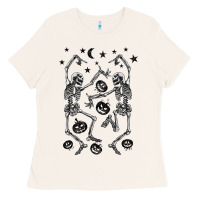 Bone halloween dancing skeletons Ladies Tee - BarkalooDesign