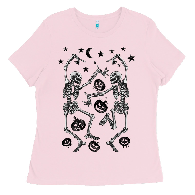 Halloween Dancing Skeletons Ladies Tee by BarkalooDesign | Teevron