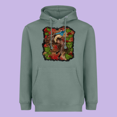 Heavyweight Hoodie valentine's day cowboy cactus rose