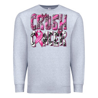 Heather Grey Crush Cancer Premium Sweatshirt - texasbilliewilder